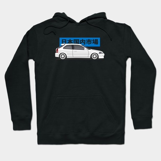 Honda Civic EK Side View Hoodie by Rebellion Store